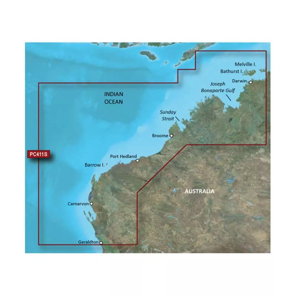 Garmin BlueChart g3 Vision HD – VPC411S – Geraldton – Darwin – microSD/SD [010-C0869-00]