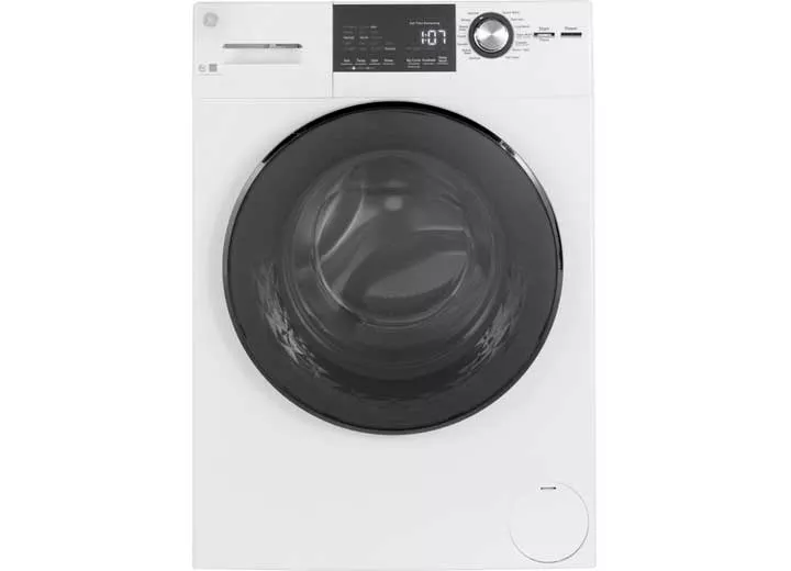 GE Appliances Front Load Washer With Steam - 24" - 2.4 Cubic Ft• GFW148SSMWW