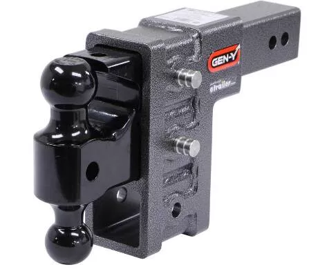 Gen-Y Hitch Adjustable 2-Ball Mount - 2-1/2" Hitch - 6" Drop/Rise - 21K• GH-623