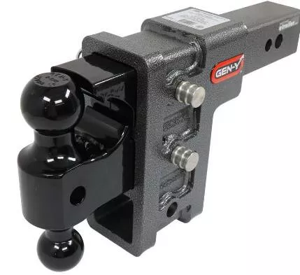 Gen-Y Hitch Adjustable 2-Ball Mount - 2-1/2" Hitch - 6" Drop/Rise - 32K• GH-1623