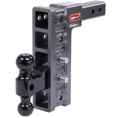Gen-Y Hitch Adjustable 2-Ball Mount - 2" Hitch - 10" Drop/Rise - 16K• GH-515
