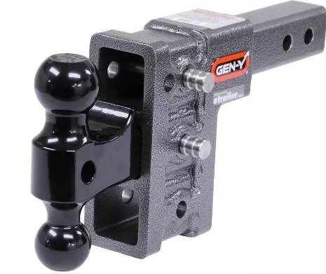 Gen-Y Hitch Adjustable 2-Ball Mount – 2″ Hitch – 5″ Drop/Rise – 16K• GH-513