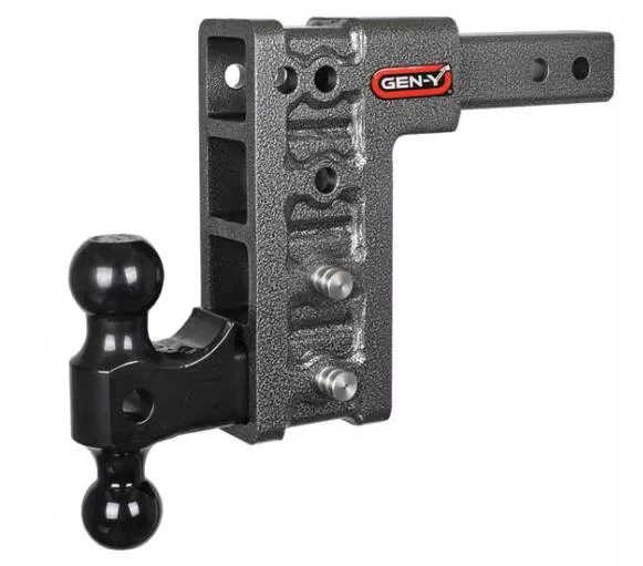 Gen-Y Hitch Adjustable 2-Ball Mount – 2″ Hitch – 7-1/2″ Drop/Rise – 16K• GH-514