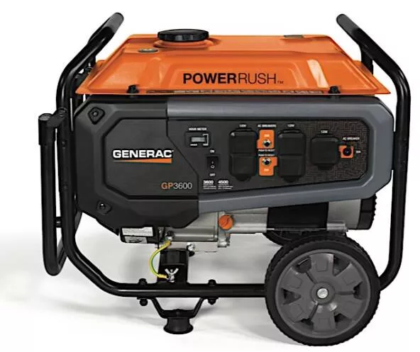 Generac GP3600 Portable Generator with PowerRush Advanced Technology• 7678