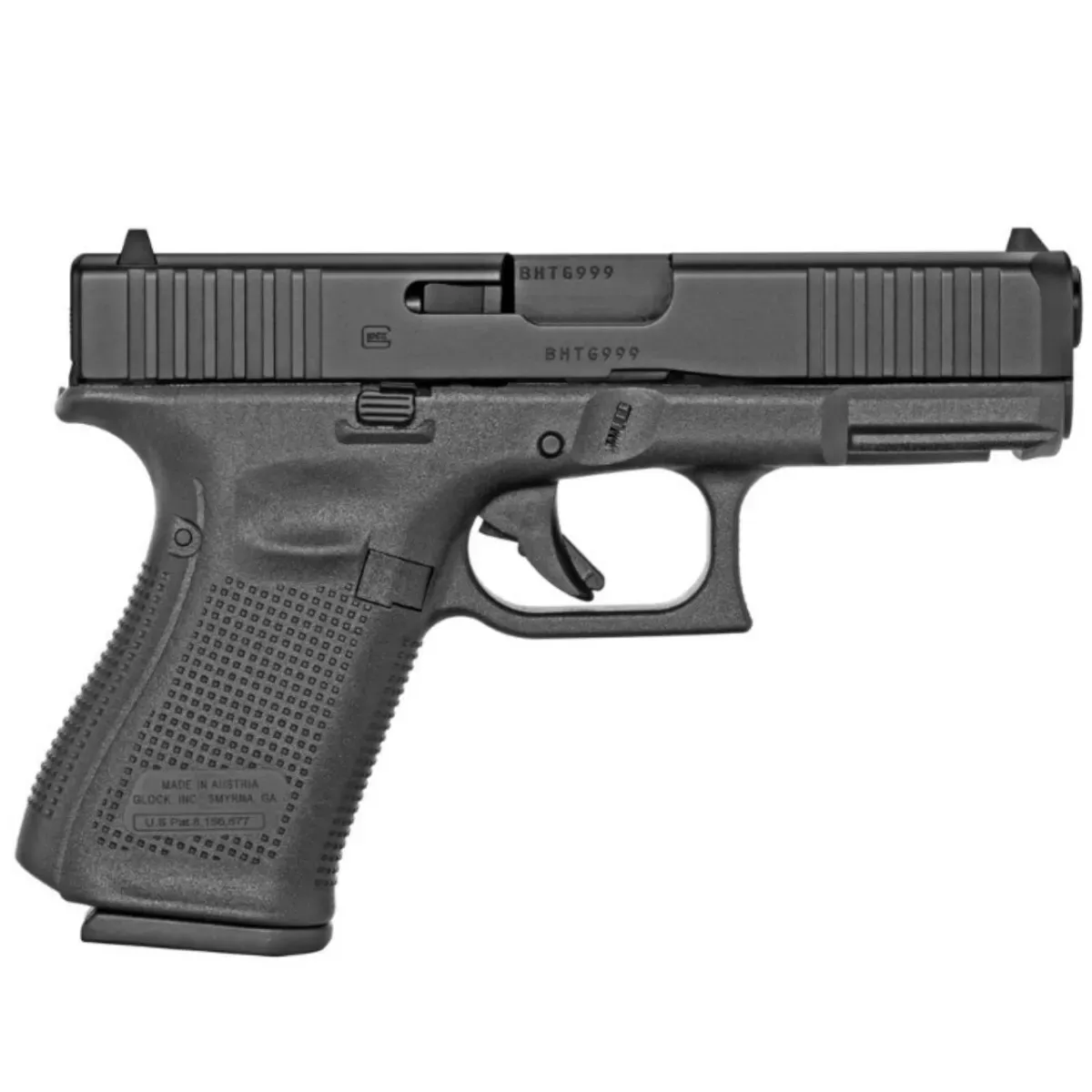 Glock 19 Gen 5 9MM Pistol 4.02″ 15+1 Black