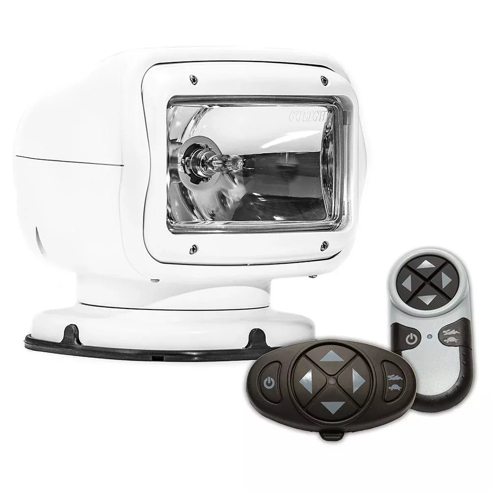 Golight Radioray GT Series Permanent Mount – White Halogen – Wireless Handheld & Wireless Dash Mount Remotes