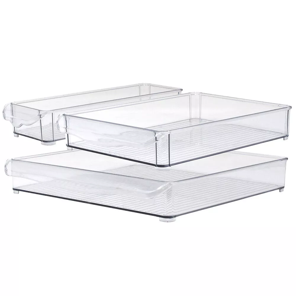 Gourmet Kitchen 3-Piece Refrigerator Bin Set