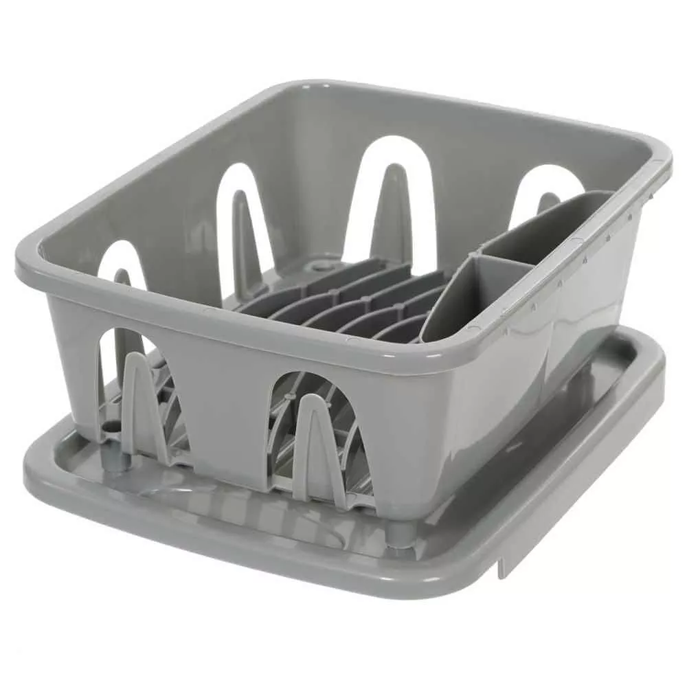 Gray RV Dish Drainer