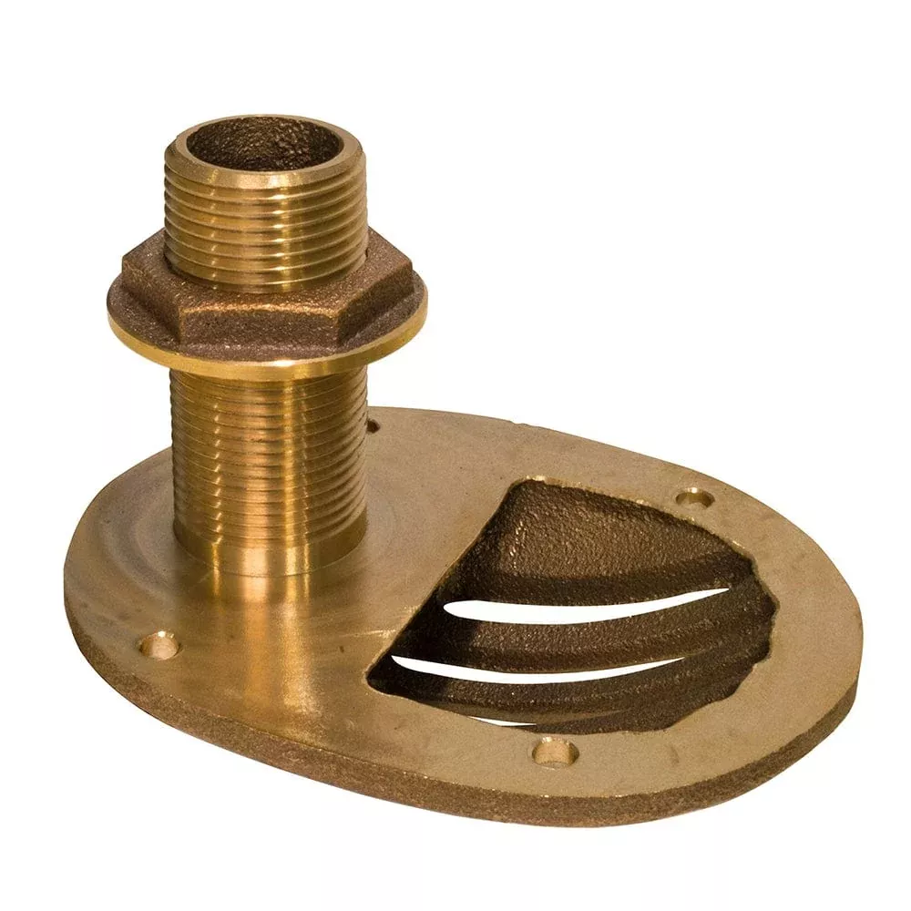 GROCO 1-1/4″ Bronze Combo Scoop Thru-Hull w/Nut
