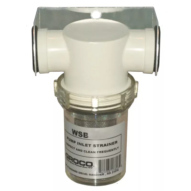 GROCO 1/2 Fresh Water Strainer w/Plastic Basket
