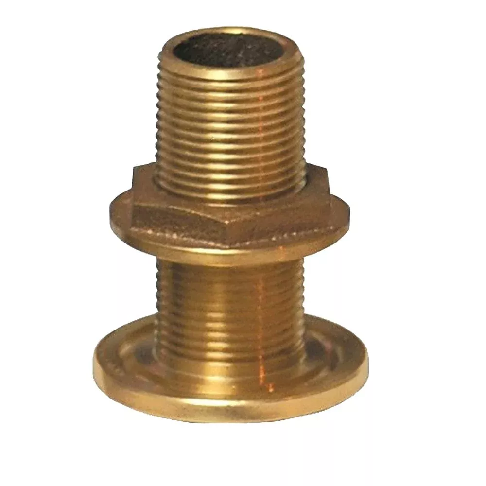 GROCO 1/2 NPS NPT Combo Bronze Thru-Hull Fitting w/Nut