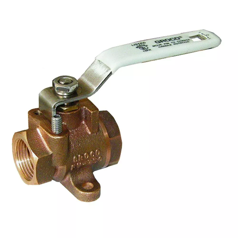 GROCO 1/2 NPT Bronze Inline Fuel Valve