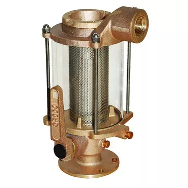 GROCO 3/4-Inch Ball Valve Seacock Strainer Combo