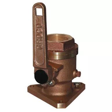 GROCO 3/4-Inch Bronze Flanged Full Flow Seacock