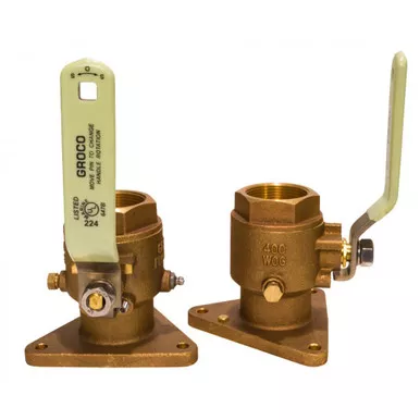 GROCO 3-Inch Full Flow Bronze Flanged Ball Valve