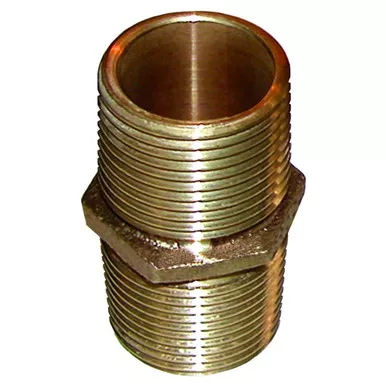 GROCO 3-Inch NPT Full Flow Bronze Pipe Nipple