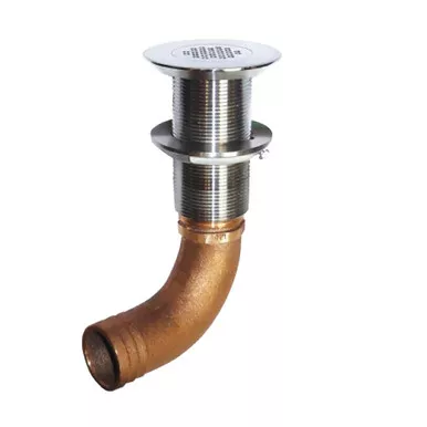 GROCO 90-Degree Deck Scupper, 1.5-Inch Hose