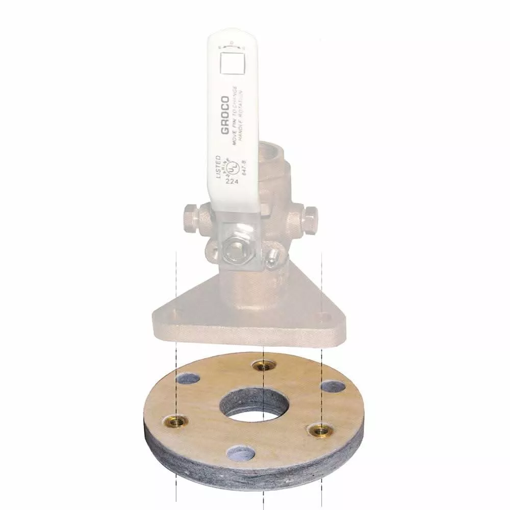 GROCO Backing Block for 1-1/4" & 1-1/2" Seacocks - BB-2