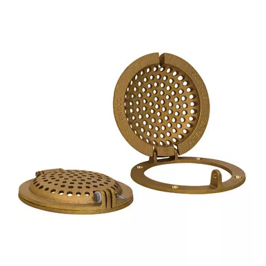 GROCO Bronze Round Hull Strainer for 4-Inch Thru-Hull