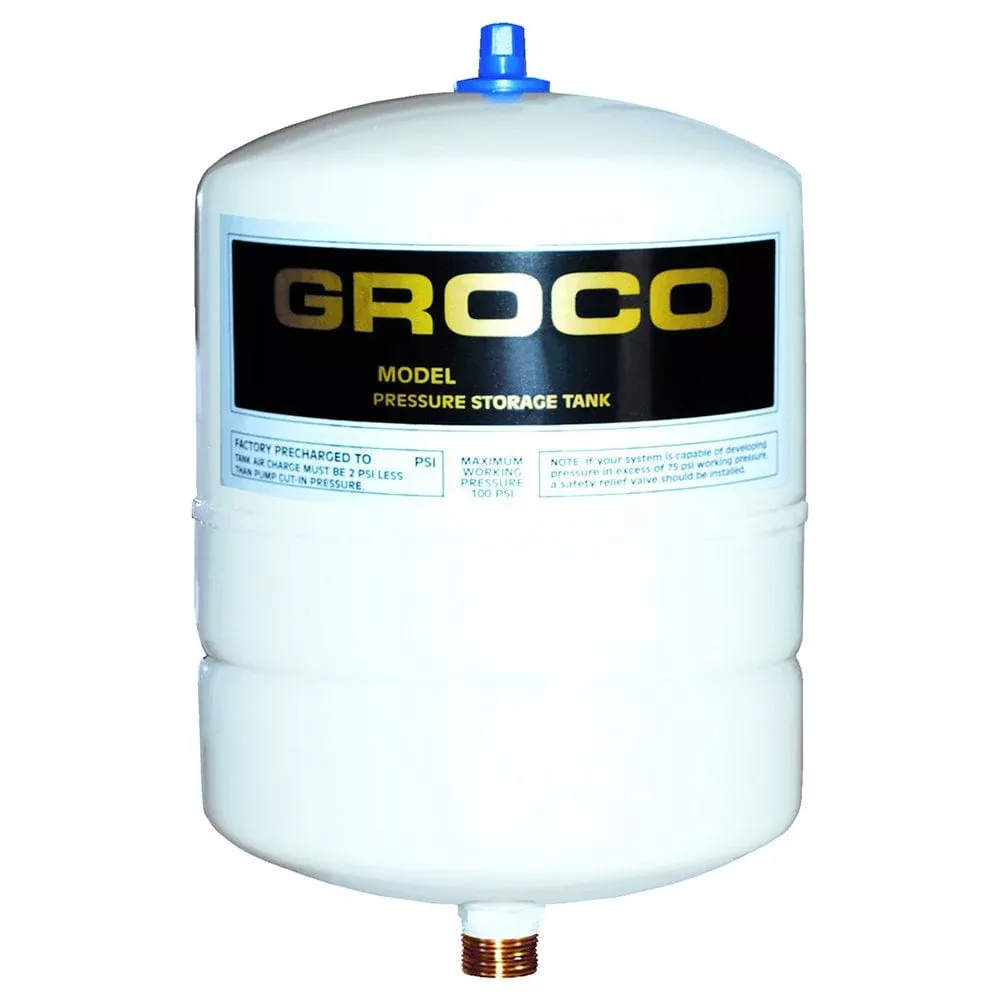GROCO Pressure Storage Tank – 1.4 Gallon Drawdown