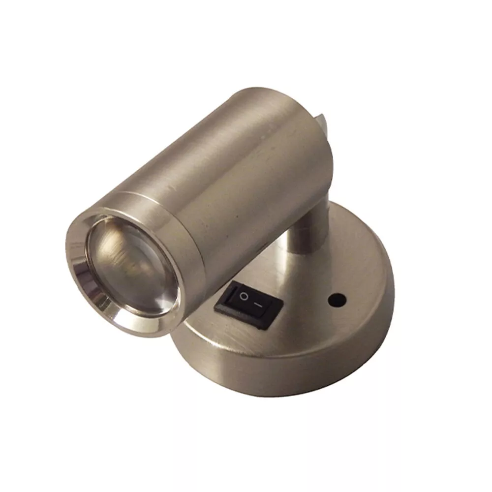 Gustafson LED Reading Light with Switch, Satin Nickel