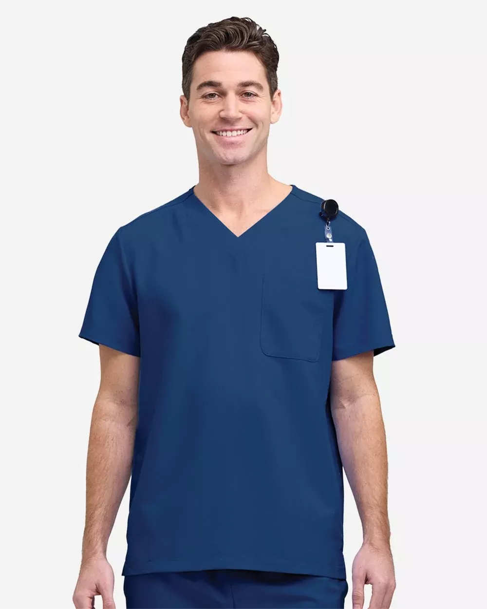 Hanes Men's V-Neck 1 Pocket Scrub Top