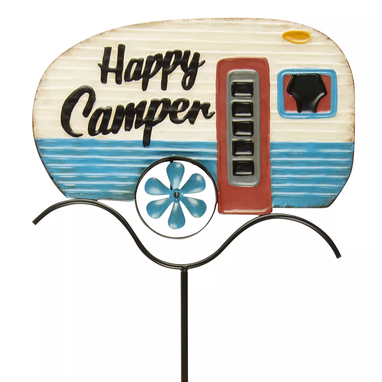 Happy Camper RV Spinner with Yard Stake