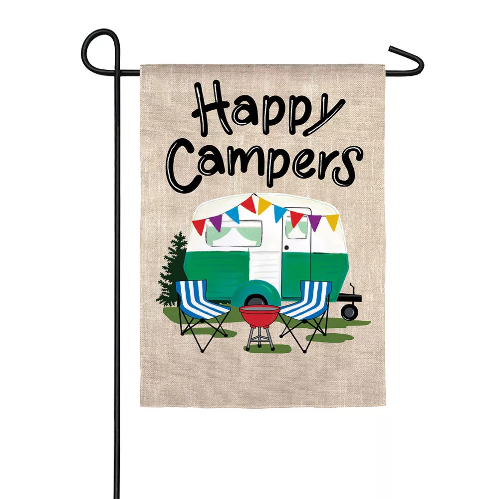 Happy Campers Garden Flag