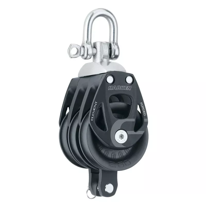 Harken 60mm Triple Aluminum Element Block w/SwivelBecket