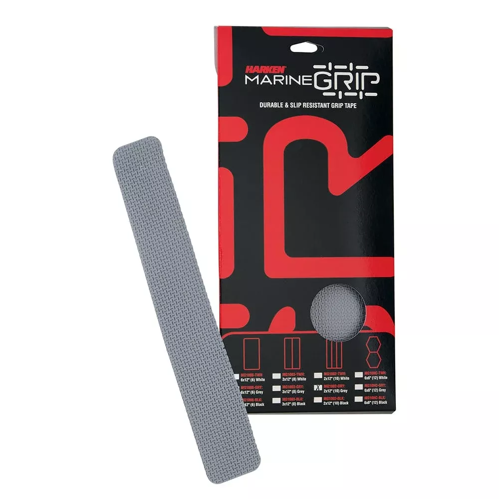 Harken Marine Grip Tape – 2 x 12 – Grey – 10 Pieces