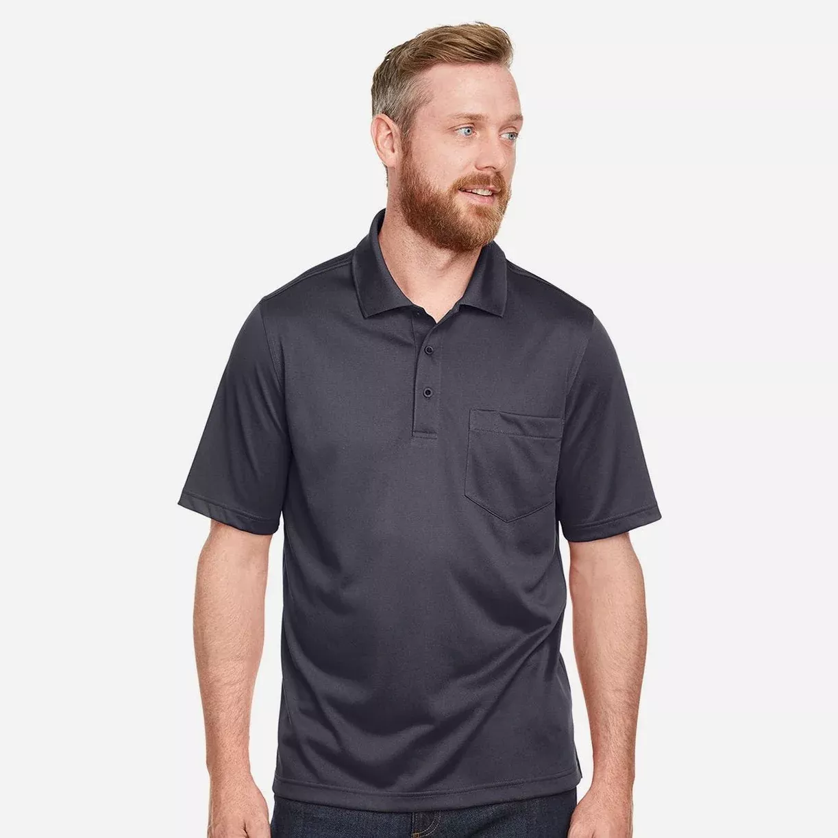 Harriton Men's Advantage Snag Protection Plus IL Pocket Polo