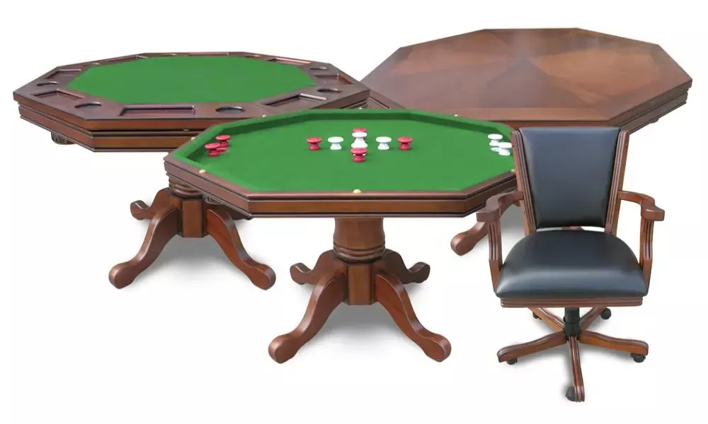 Harvil 3-in-1 Poker Table with 4 Chairs