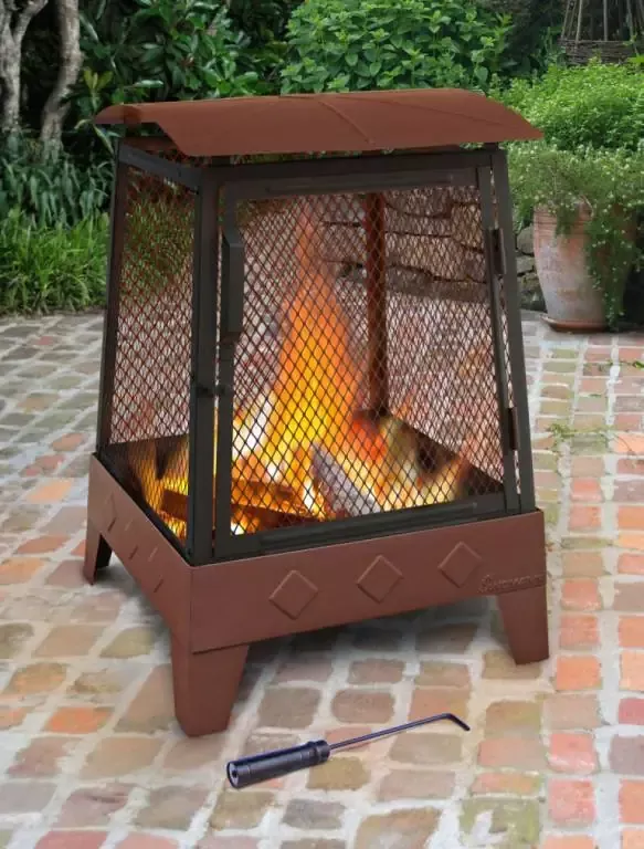 Haywood Diamond Embossed Fire Pit