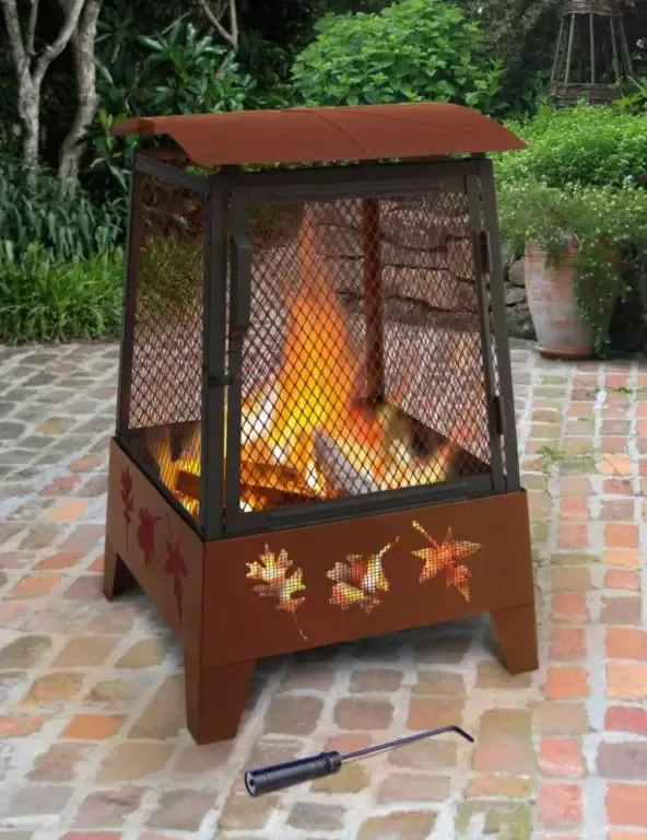 Haywood Tree Leaves Fire Pit