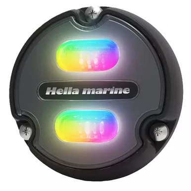 Hella Apelo A1 Black RGB Underwater Light, Charcoal Lens