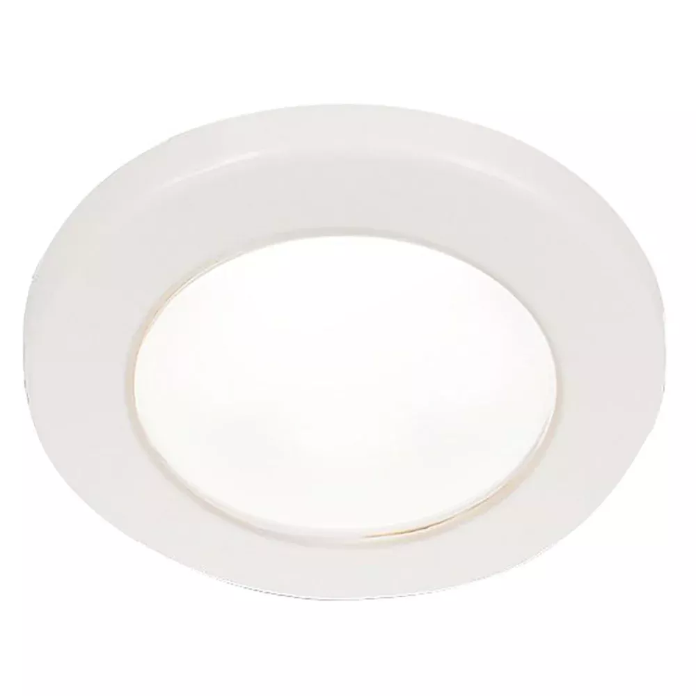 Hella Marine EuroLED 75 3" Round Screw Mount Down Light - White LED - White Plastic Rim - 24V - 958110111