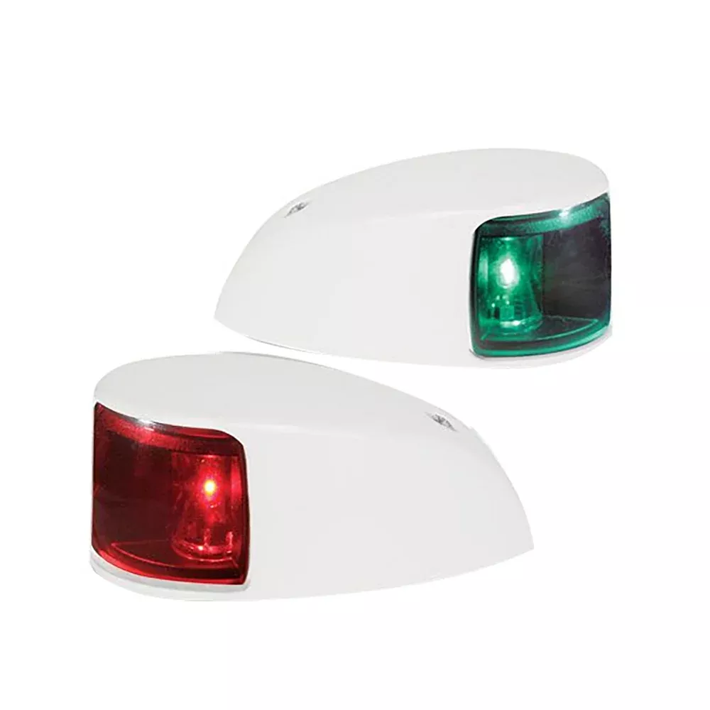 Hella Marine NaviLED Deck Mount Port & Starboard Pair - 2nm - Colored Lens/White Housing - 980620811