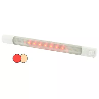 Hella Warm White/Red Surface Strip Light with Switch
