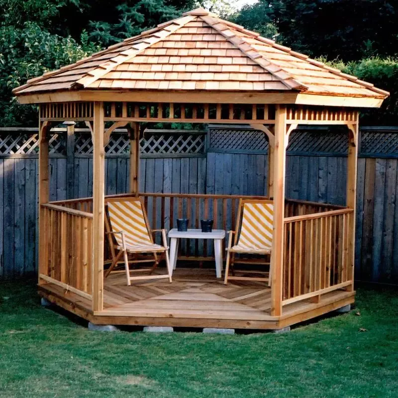 Hexagon Cedar Gazebo Kit - 8ft