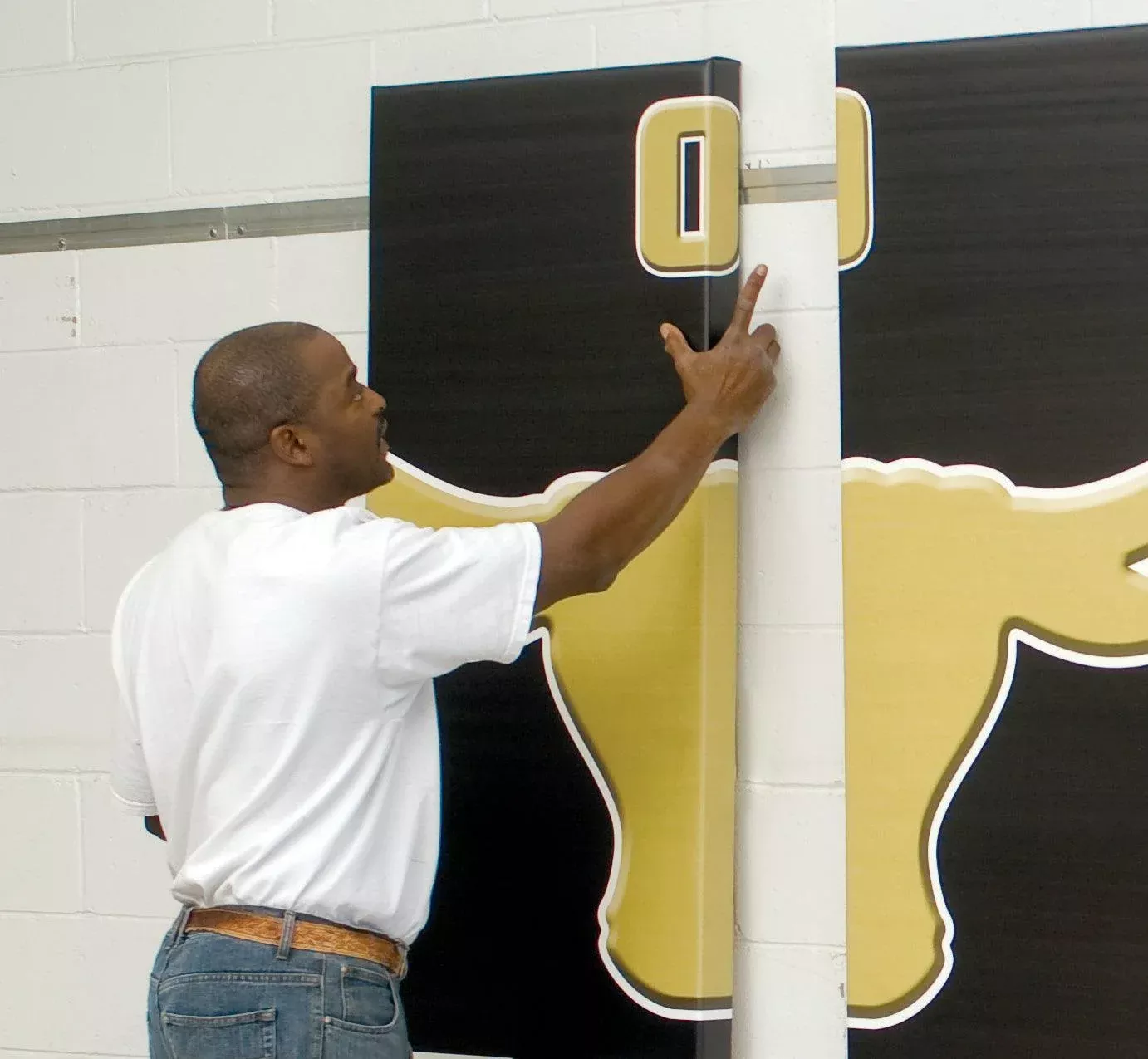 Hidden "Z" Track Mounting System for Wall Padding