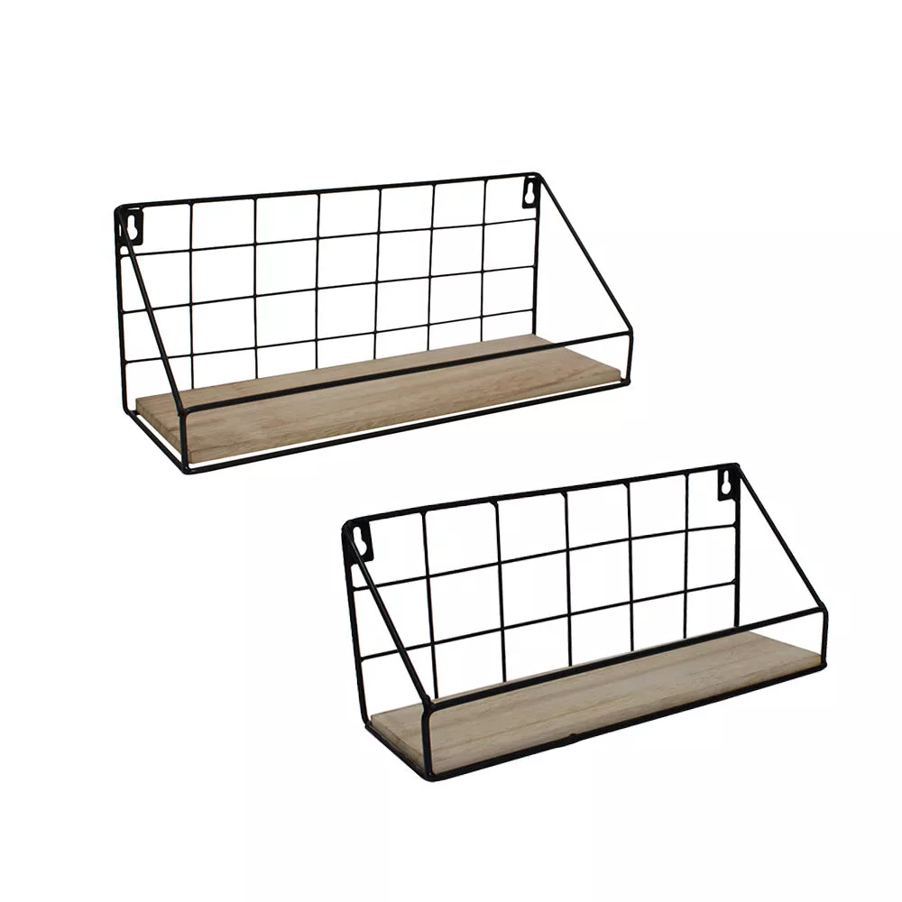 Home Expressions 2-Piece Wire Wall-Mounted Shelf Set