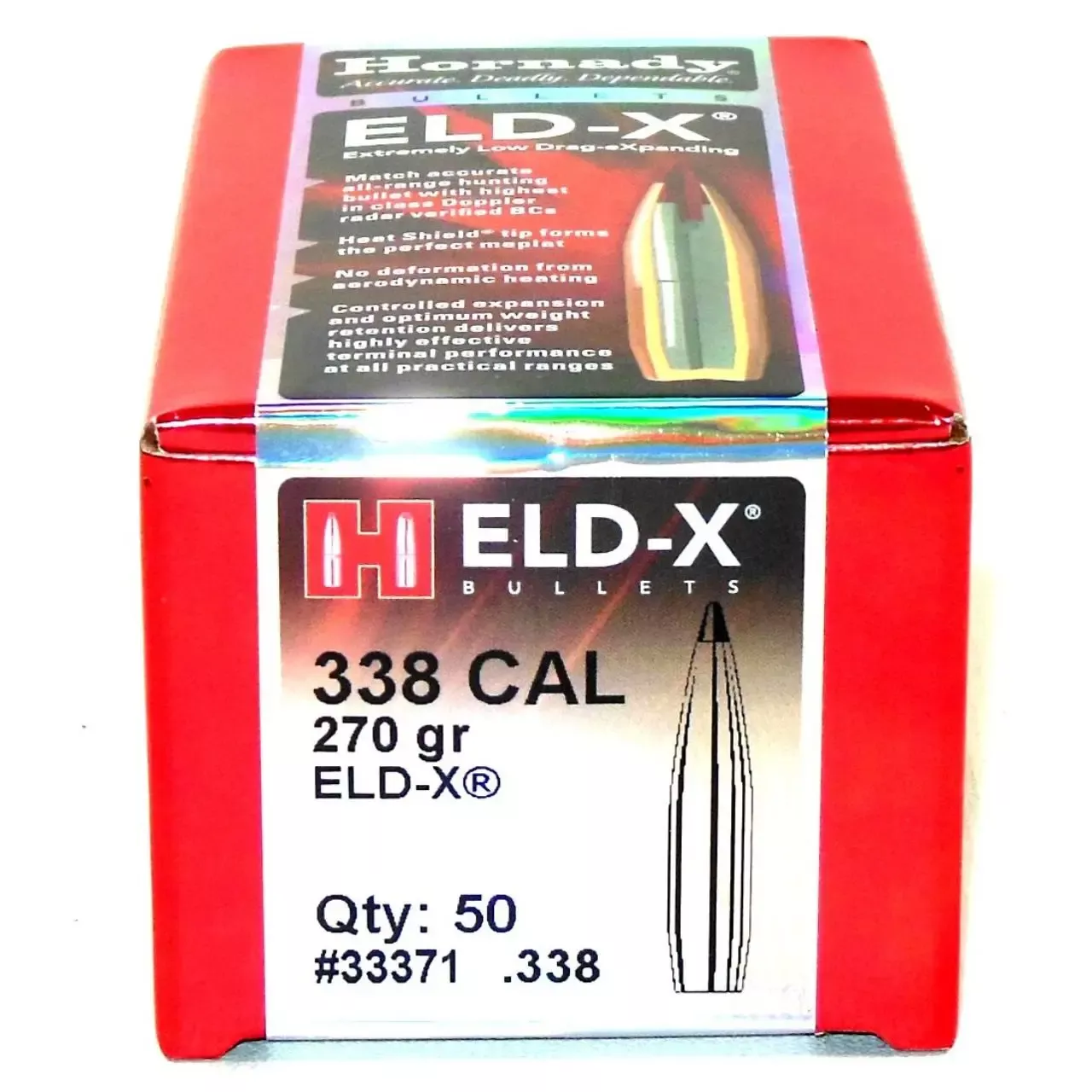 Hornady Bullets ELD-X 338 Caliber .338 270 Grain 50/Box