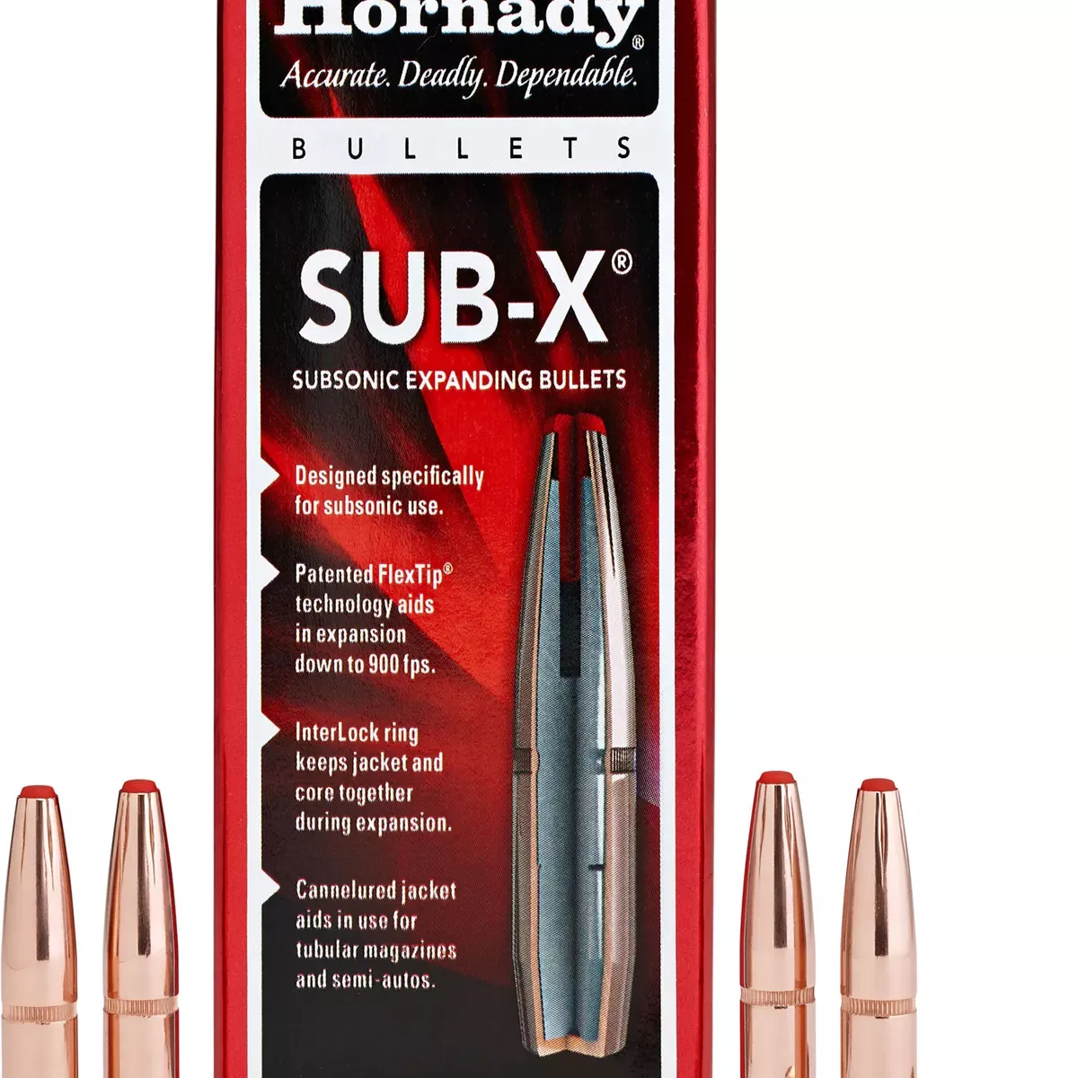Hornady Bullets Sub-X 30 Cal 190 Gr 100/Box