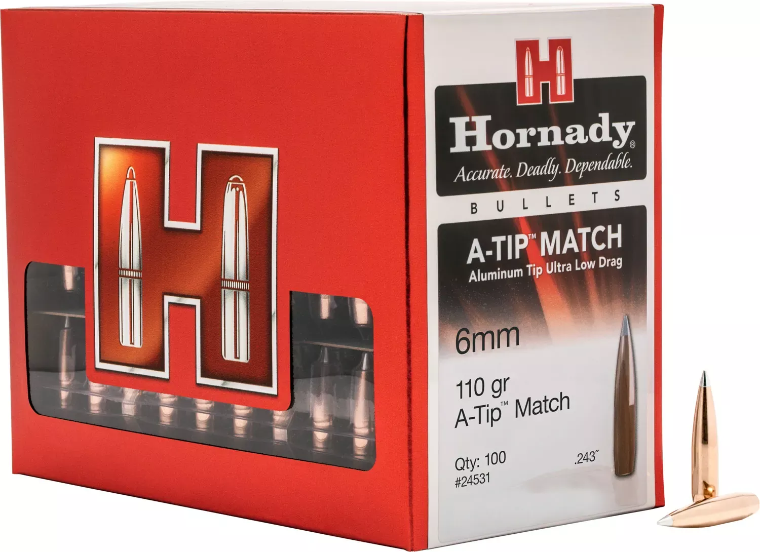 Hornady Bullets A-TIP Match 6mm .243 110 Grain