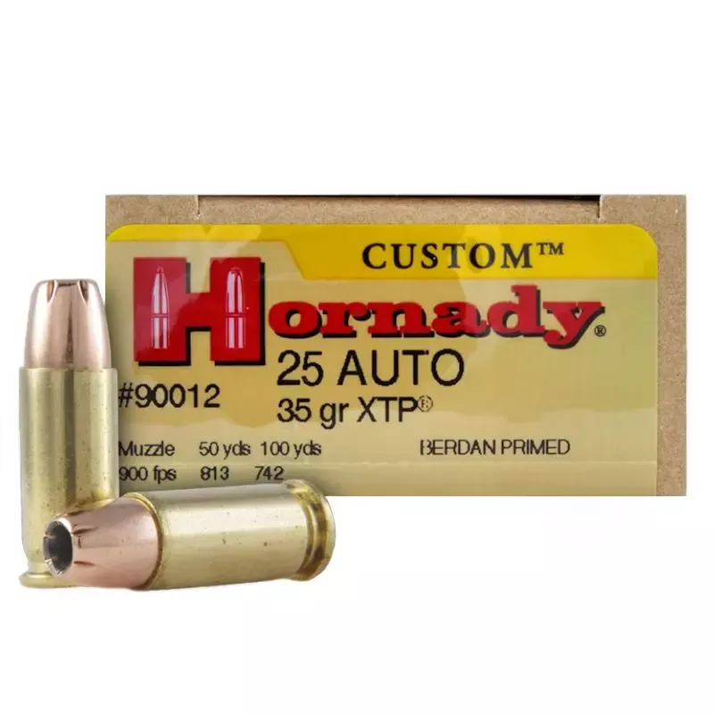 Hornady Custom Pistol Ammo 25 ACP XTP 35 Gr
