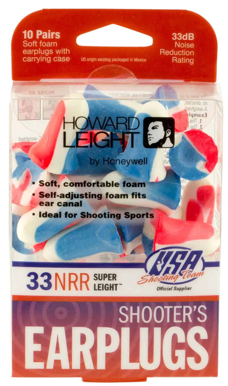 Howard Leight Super Leight USA Ear Plugs 10PK