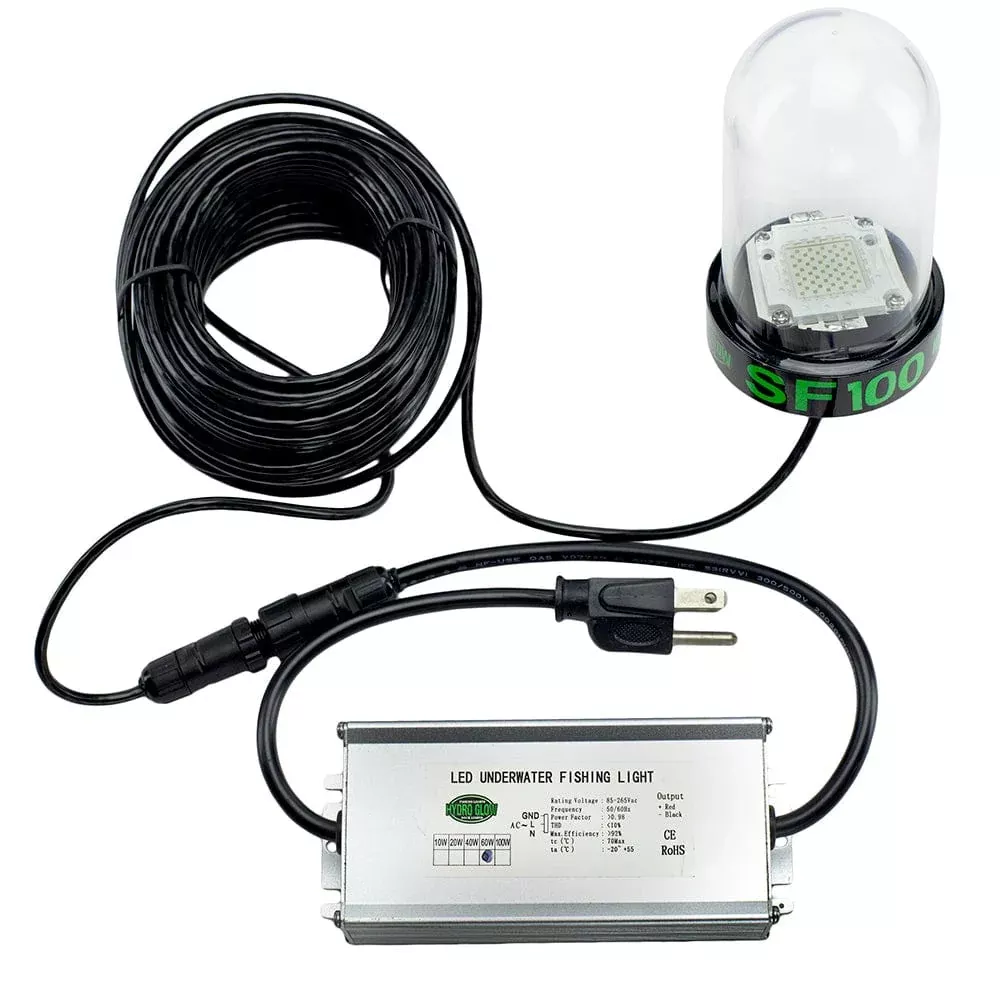 Hydro Glow SF100B 100W/120VAC – Underwater Dock Light – Blue Anchored To Bottom