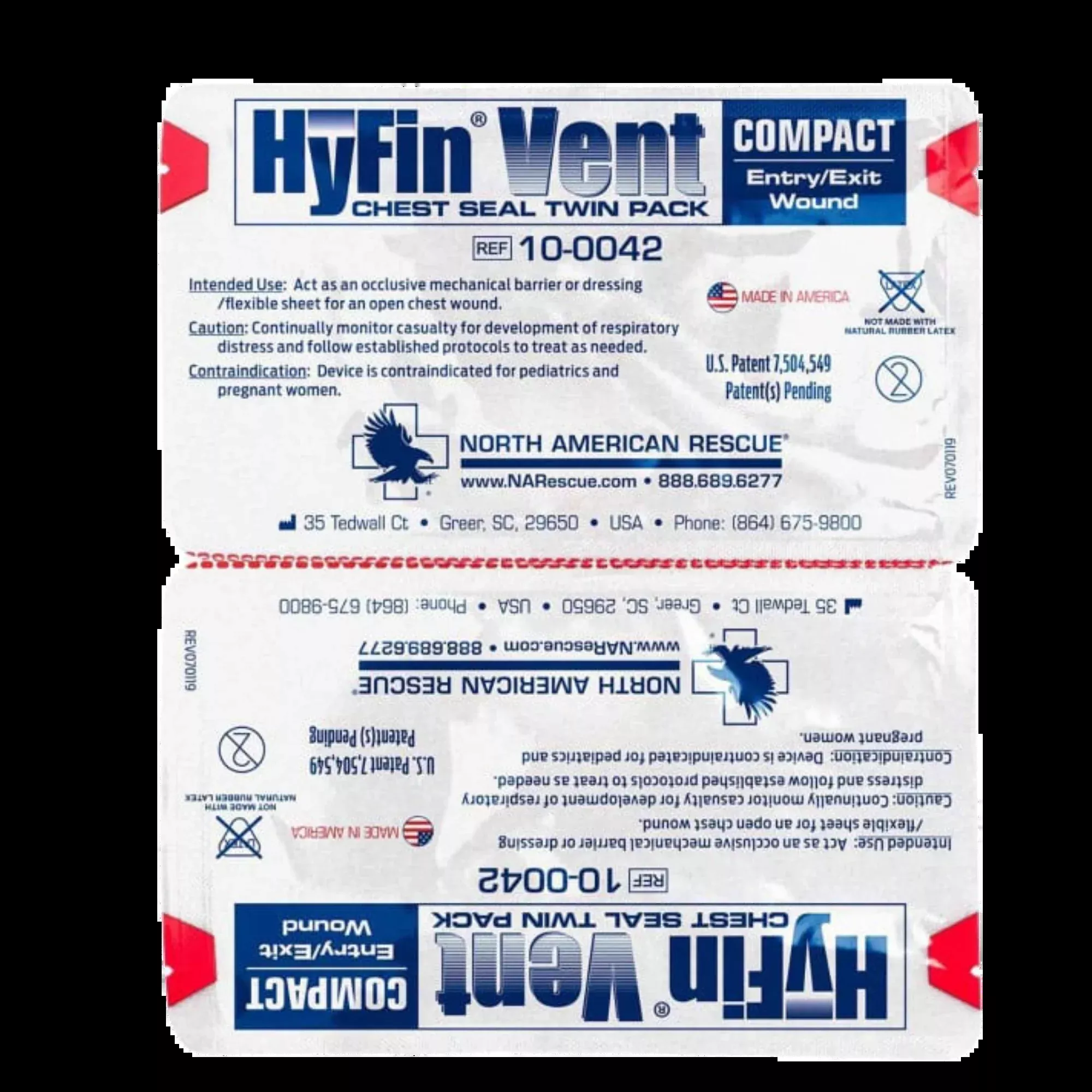 Hyfin Vent COMPACT Chest Seal Twin Pack