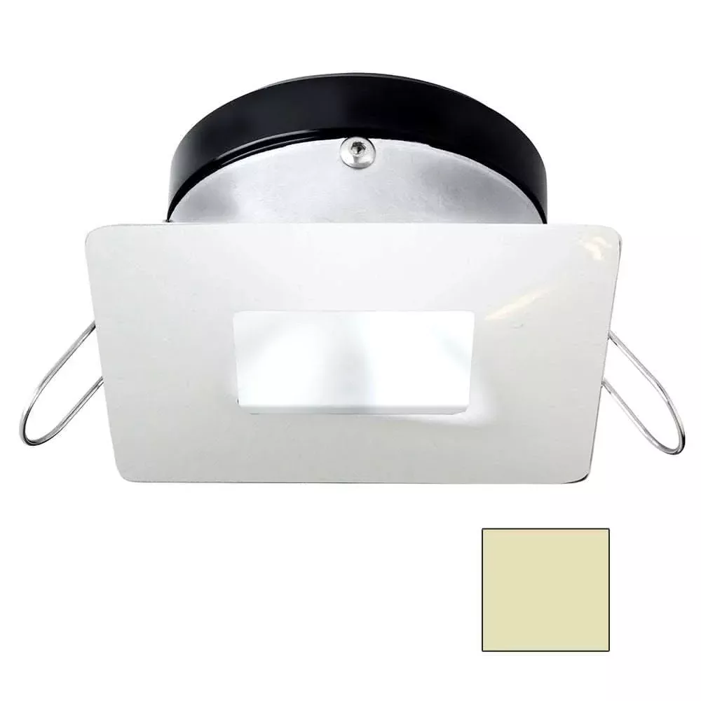 i2Systems Apeiron A1110Z – 4.5W Spring Mount Light – Square/Square – Warm White – White Finish | A1110Z-34CAB