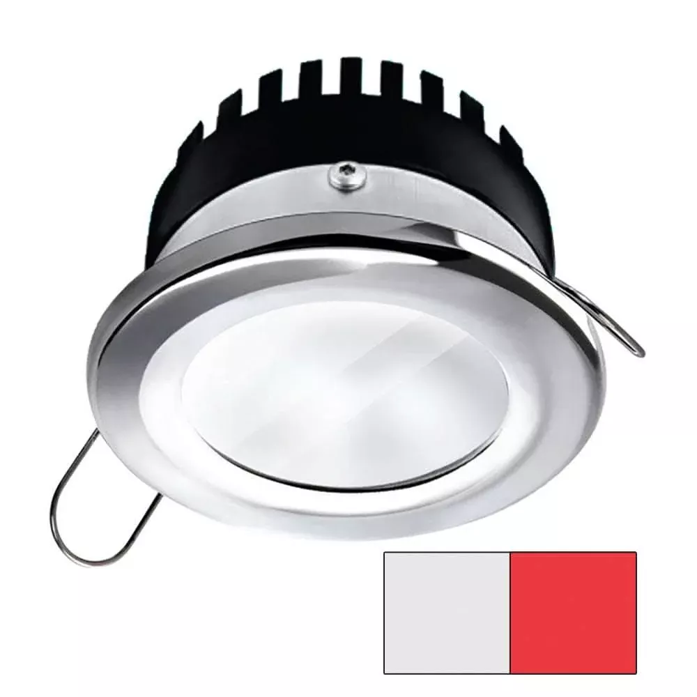 i2Systems Apeiron A506 6W Spring Mount Light – Round – Cool White & Red – Polished Chrome Finish | A506-11AAG-H